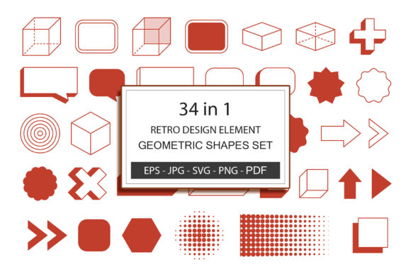 Retro Design Element Geometric Shape Review